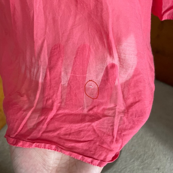 Pink Gauzy Silk Silver Embellished Express Blouse Medium M - Picture 9 of 9